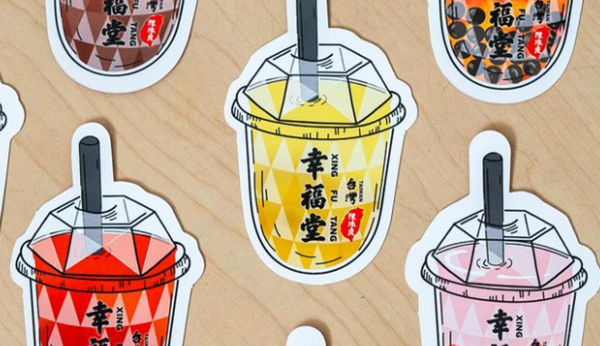 飲料插畫Q貼紙