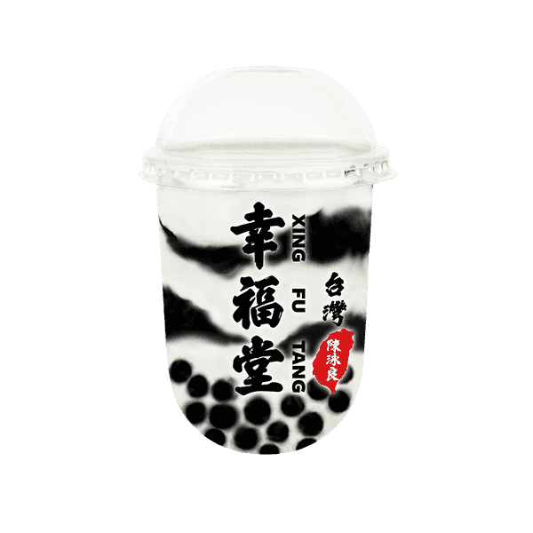 山水画-黒糖タピオカ仙草ゼリーミルク